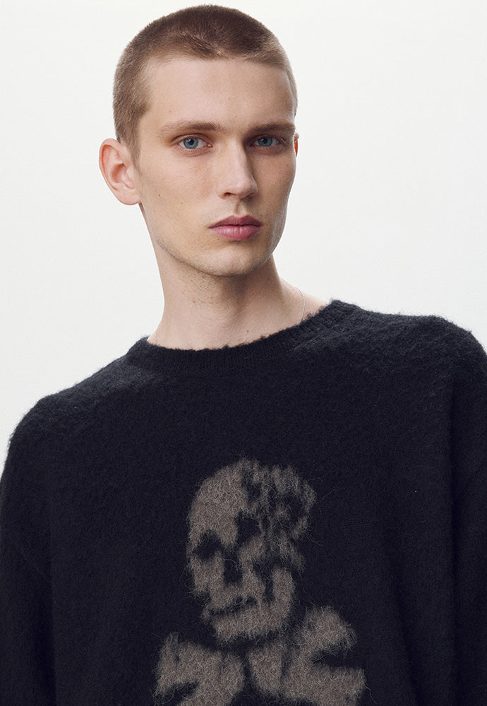Tonywack - Brushed Alpaca Cranial Bone Sweater (Black) product image 5 | TRAB K-Fashion Australia