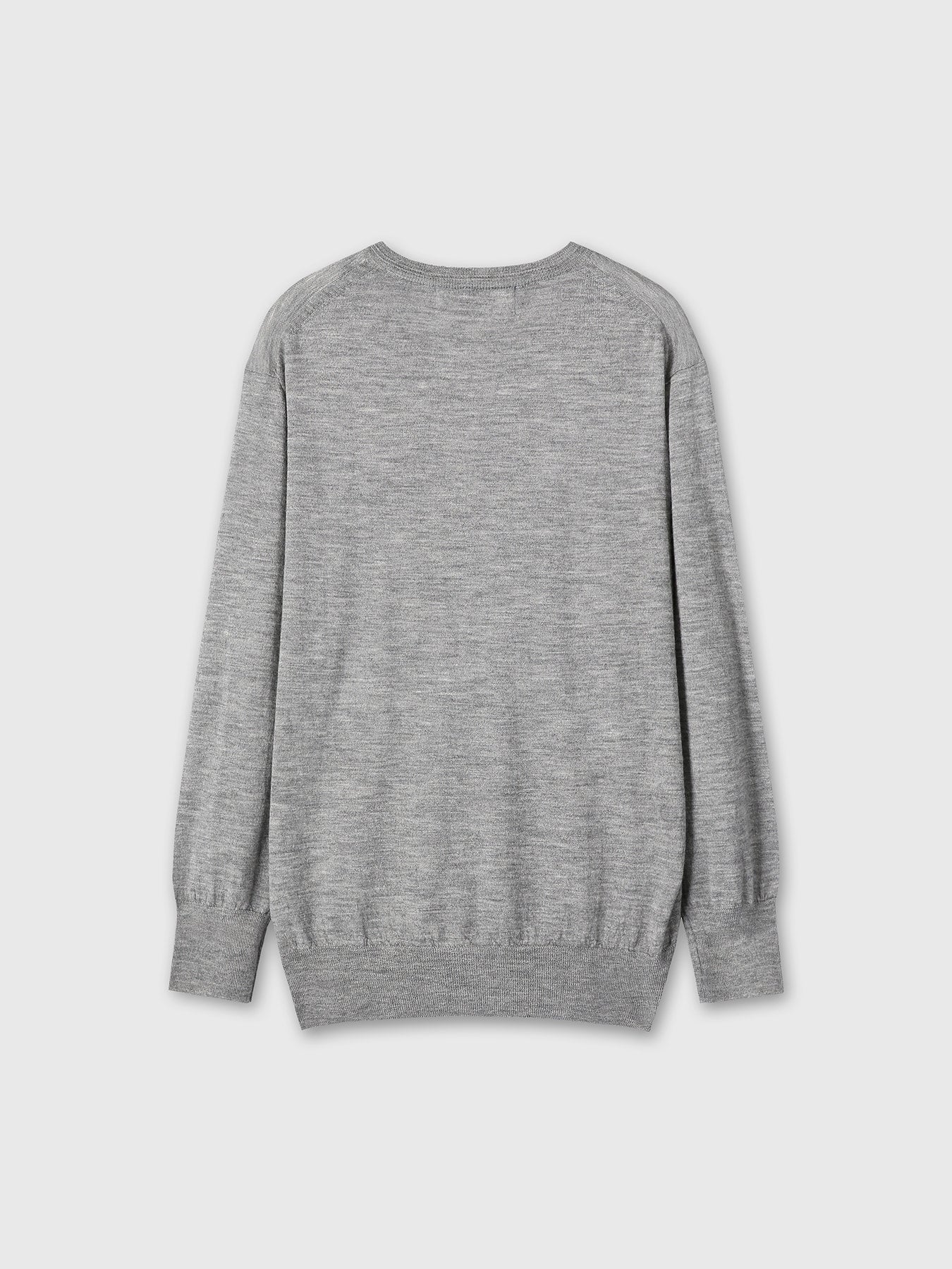 Tonywack - Airy Cashmere V-Neck (Melange Grey) product image 9 | TRAB K-Fashion Australia