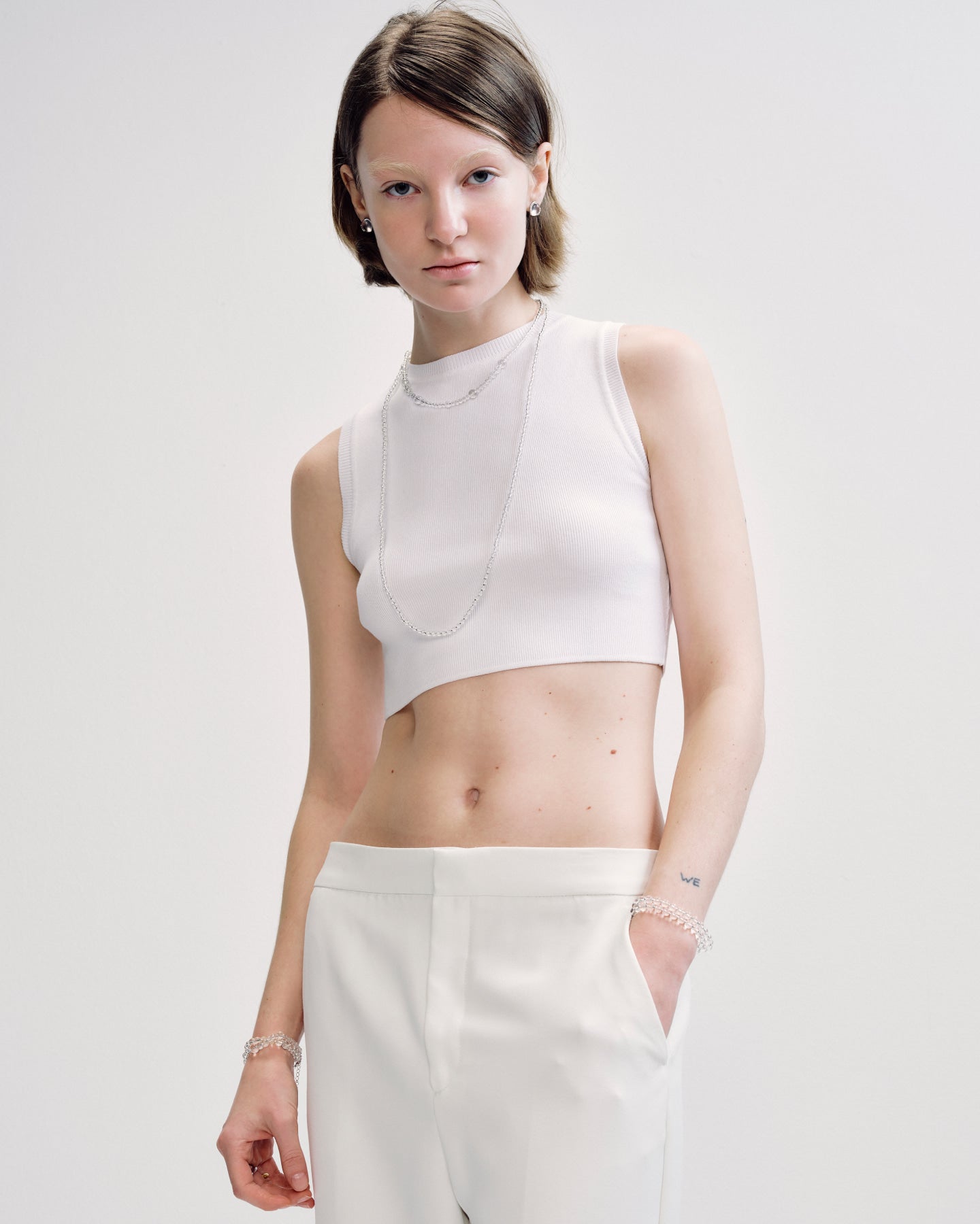 Numbering - Clear Quartz Long Necklace #7802 product image 2 | TRAB K-Fashion Australia