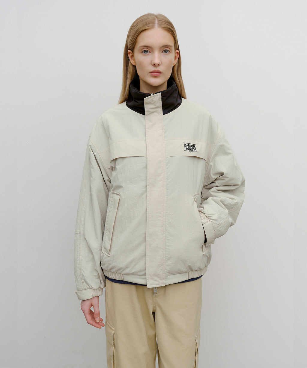 Marithe & Francois Girbaud - Classic Logo Reversible Sailing Jacket (Light Beige) product image 1 | TRAB K-Fashion Australia