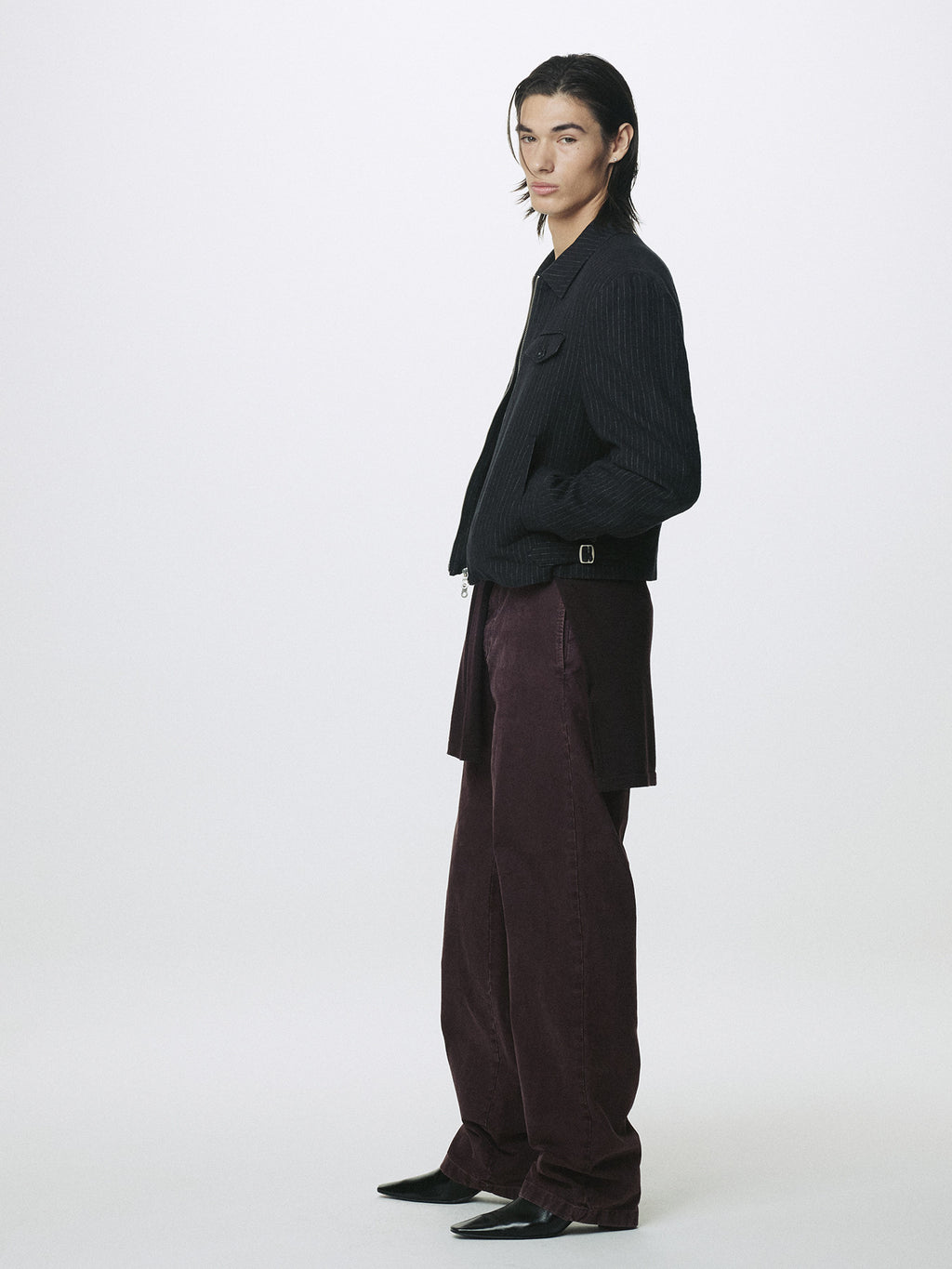 Tonywack - Garment Dyed Cotton Straight Pants (Faded Burgundy) product image 8 | TRAB K-Fashion Australia