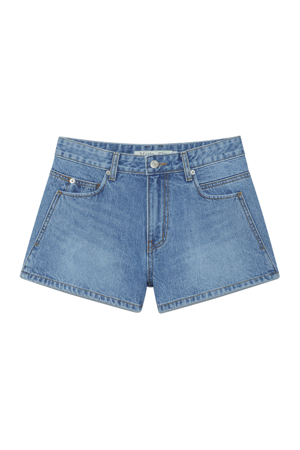 Matin Kim - Stitch Point Denim Shorts (Blue) product image 1 | TRAB K-Fashion Australia