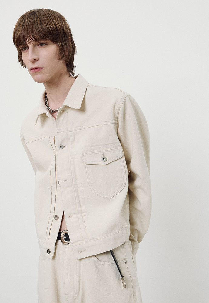 Tonywack - Denim Trucker Jacket 01 (Ecru) product image 2 | TRAB K-Fashion Australia