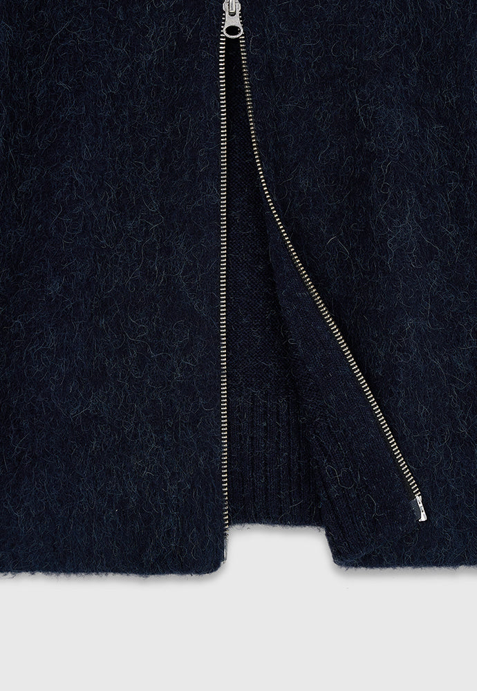 Tonywack - Nordic Mohair Zip Up Knit (Dark Navy) product image 15 | TRAB K-Fashion Australia