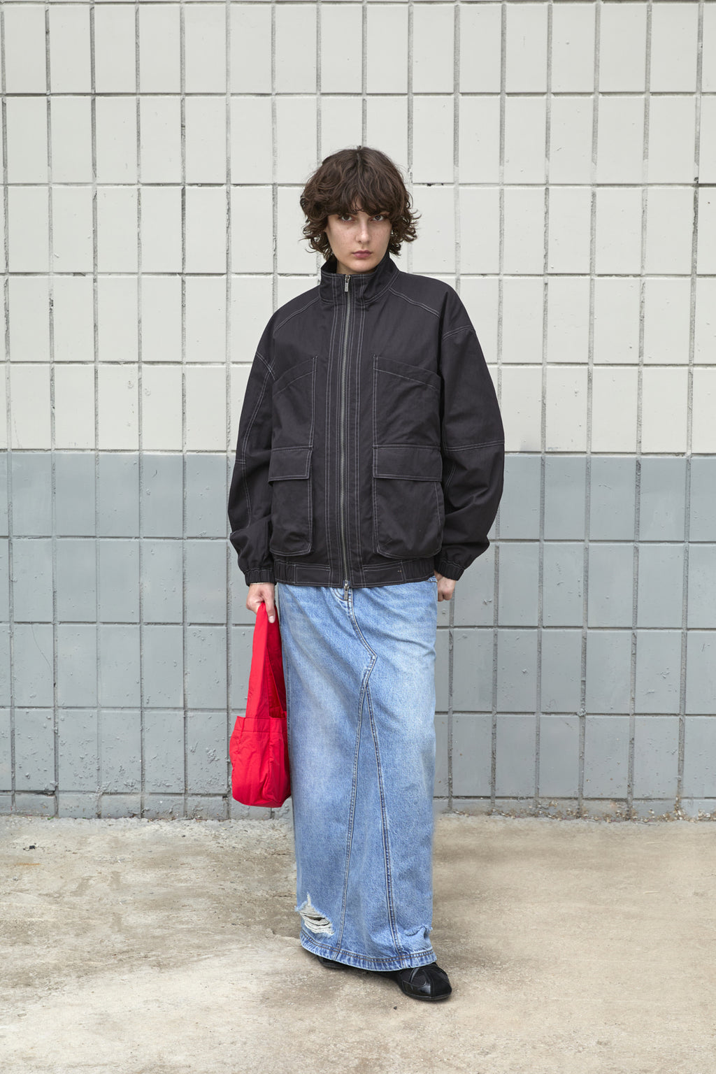 Matin Kim - Utility Bomber Jumper (Black) product image 9 | TRAB K-Fashion Australia