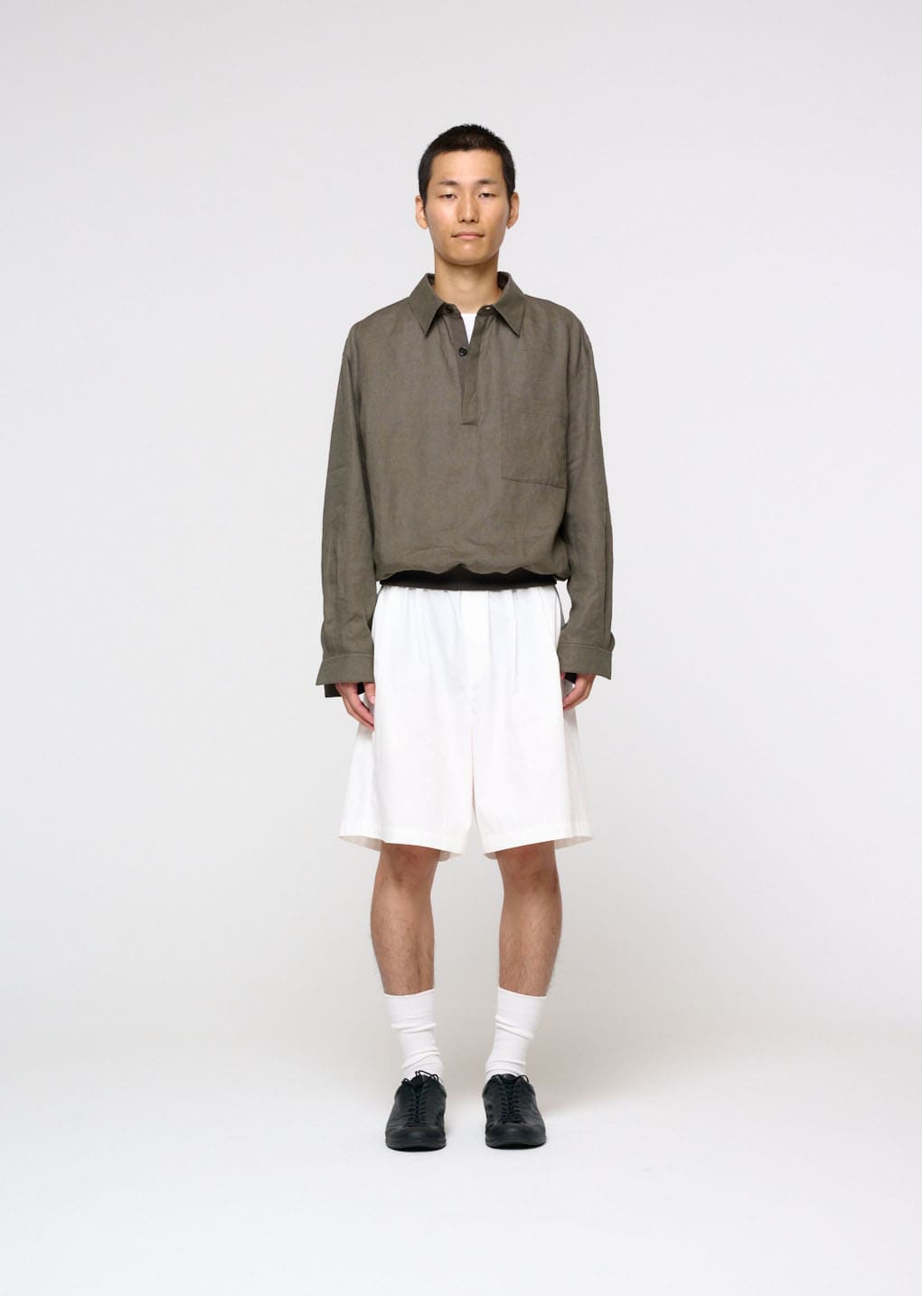 Amomento - Linen Pullover (Khaki) product image 2 | TRAB K-Fashion Australia