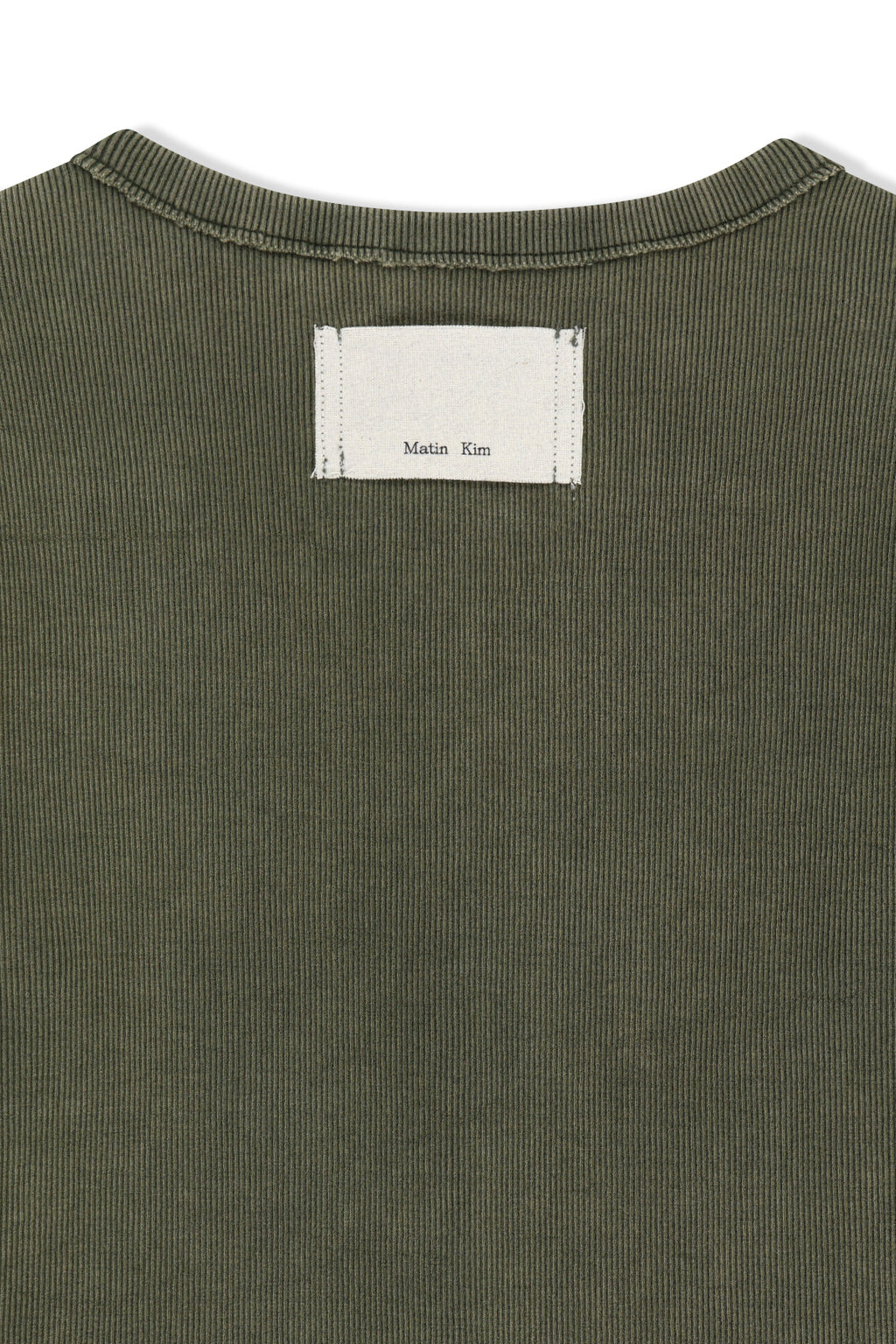 Matin Kim - Washed Rib Button Detail Top (Khaki) product image 6 | TRAB K-Fashion Australia