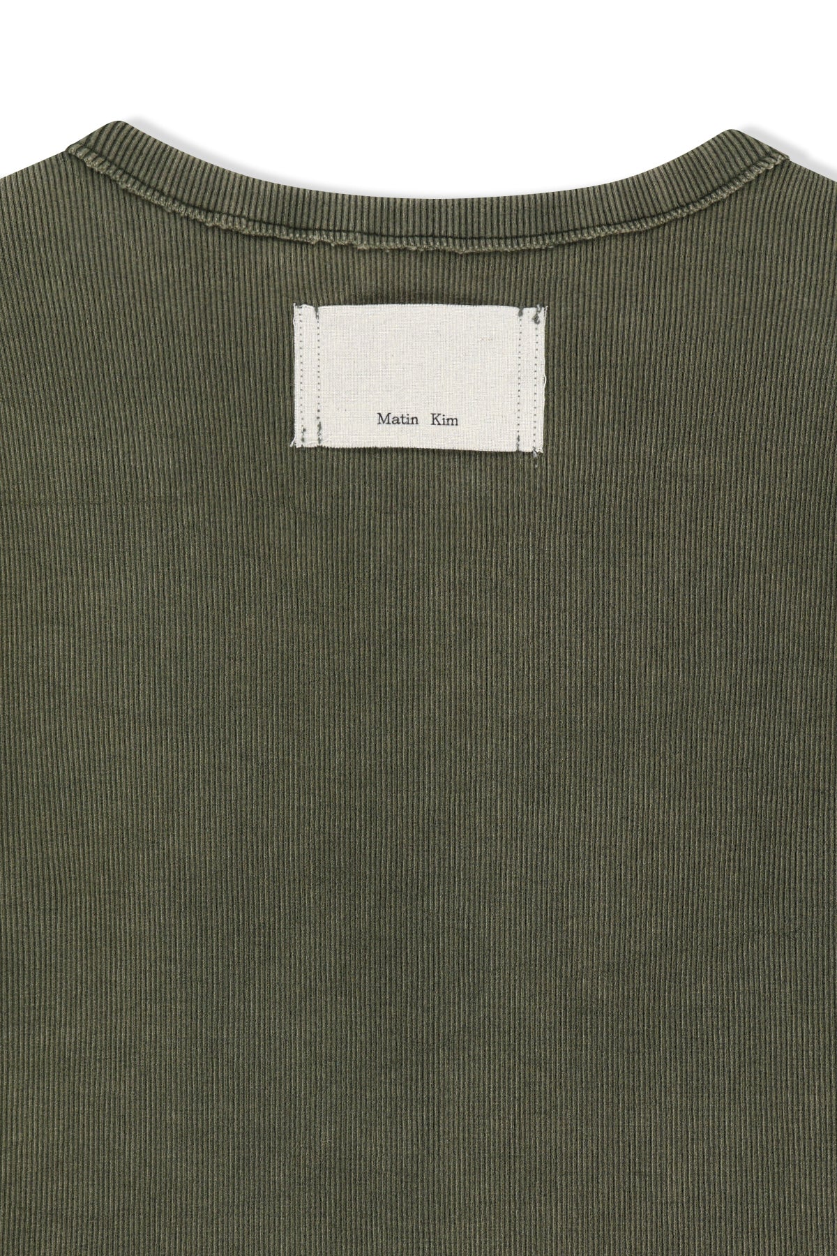 Matin Kim - Washed Rib Button Detail Top (Khaki) product image 6 | TRAB K-Fashion Australia