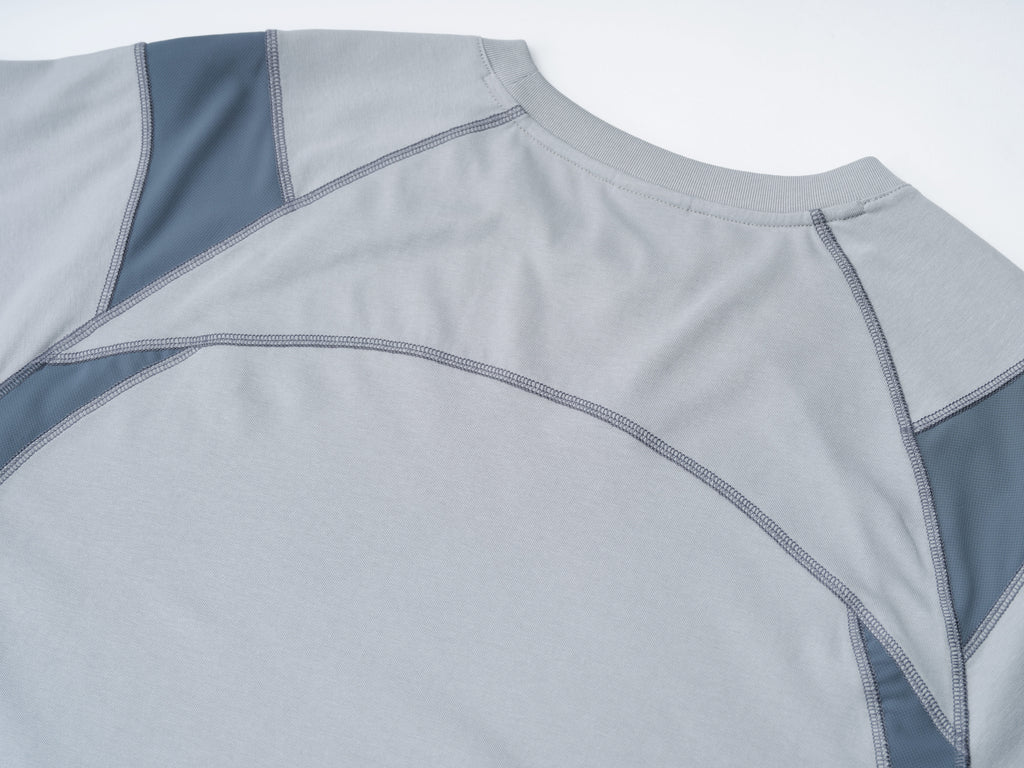 San San Gear - Mesh Paneled T-Shirt (Sky Blue) product image 7 | TRAB K-Fashion Australia