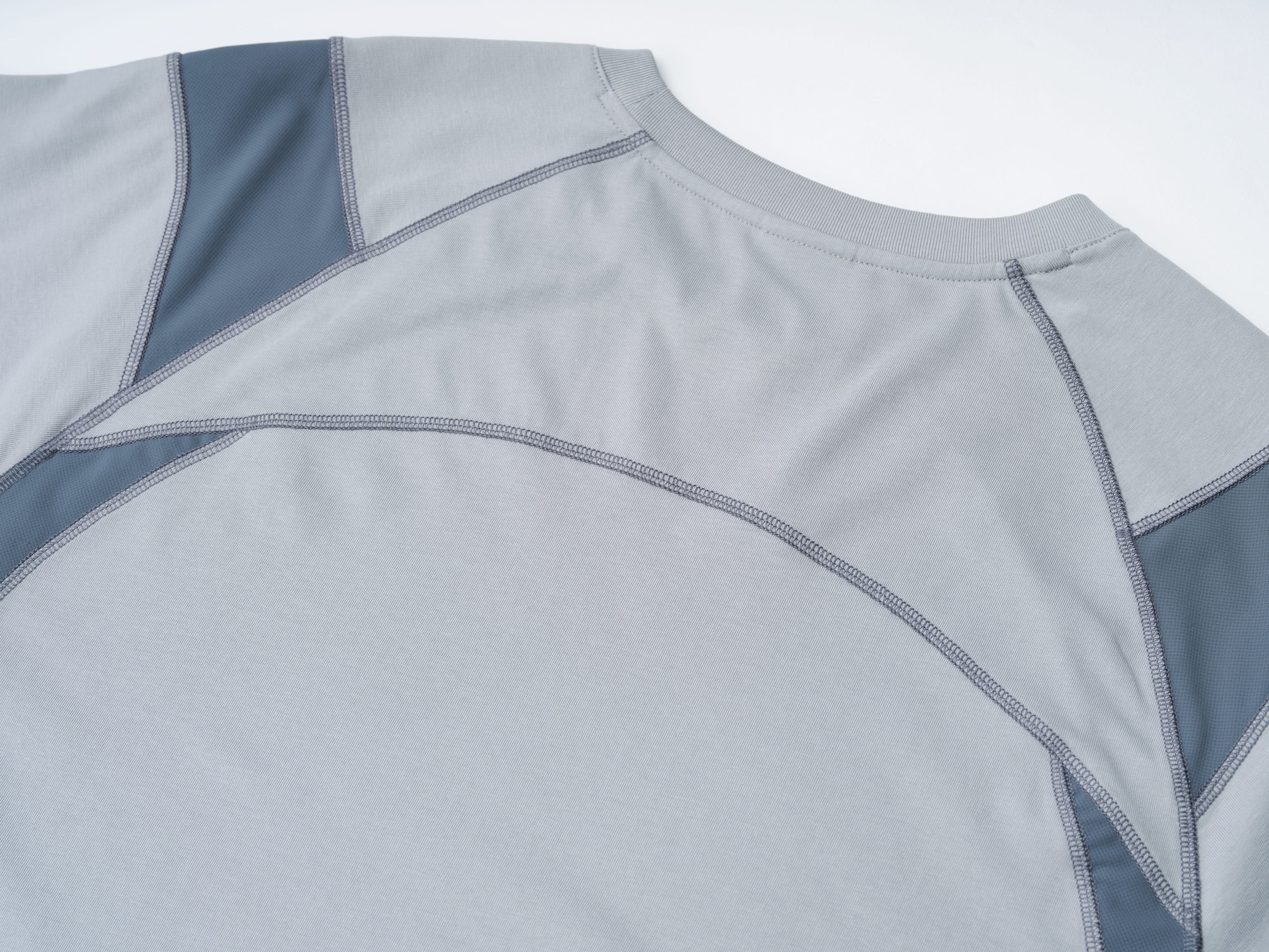 San San Gear - Mesh Paneled T-Shirt (Sky Blue) product image 7 | TRAB K-Fashion Australia
