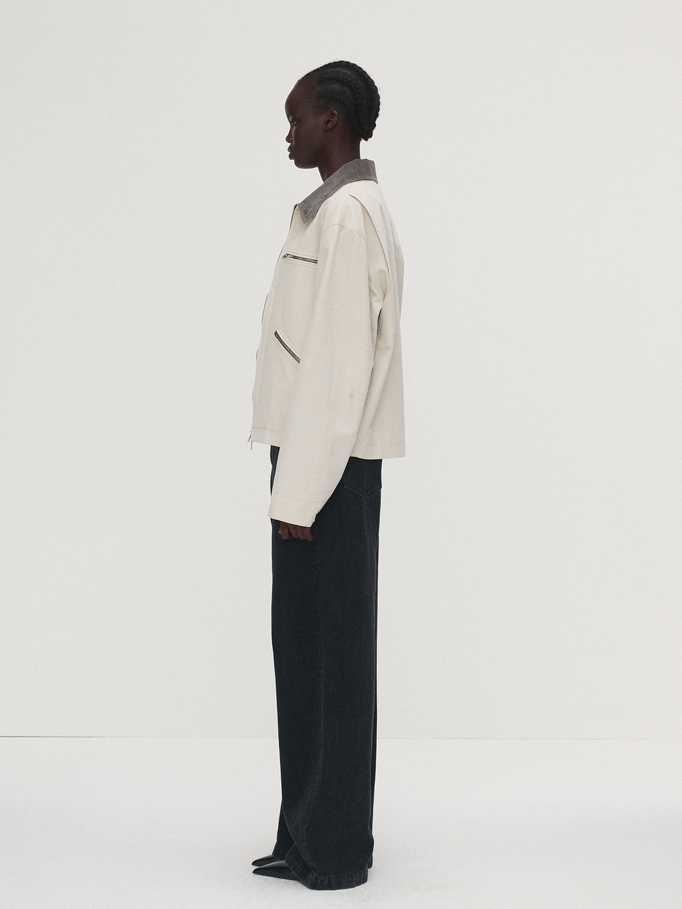 Tonywack - Washed Corduroy Collar Work Jacket (Ecru) product image 4 | TRAB K-Fashion Australia