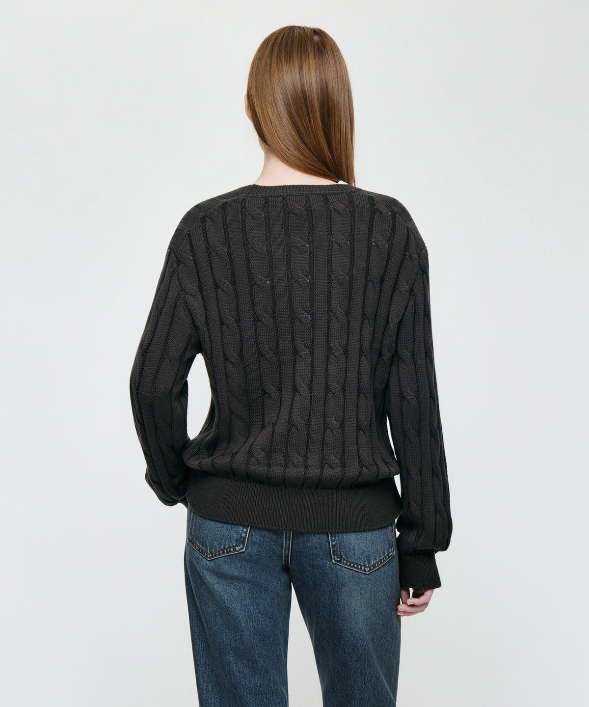 Marithe & Francois Girbaud - Graphic Cable Knit Pullover (Charcoal) product image 3 | TRAB K-Fashion Australia