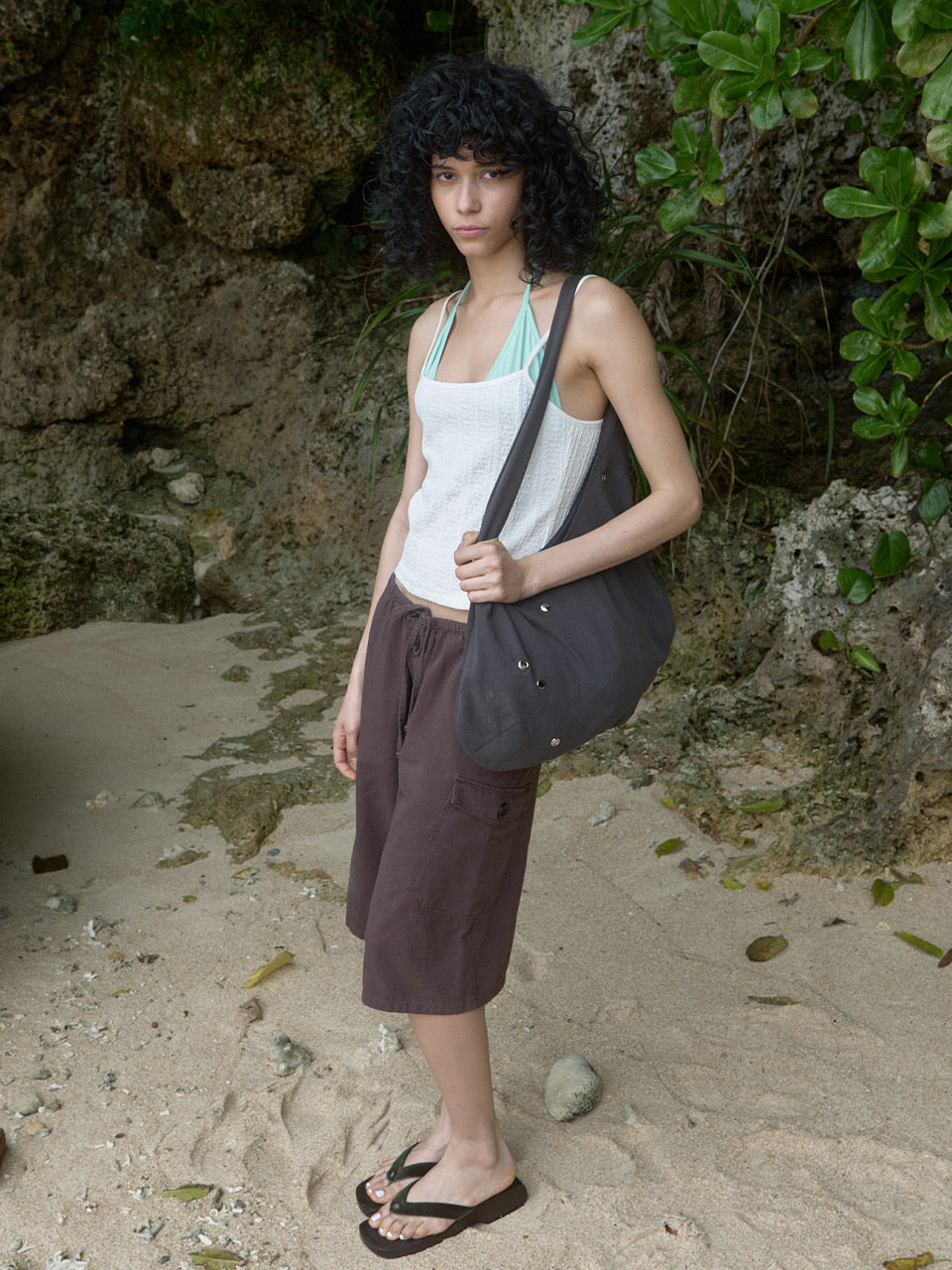 Kijun - Stud Hobo Bag (Charcoal) product image 5 | TRAB K-Fashion Australia