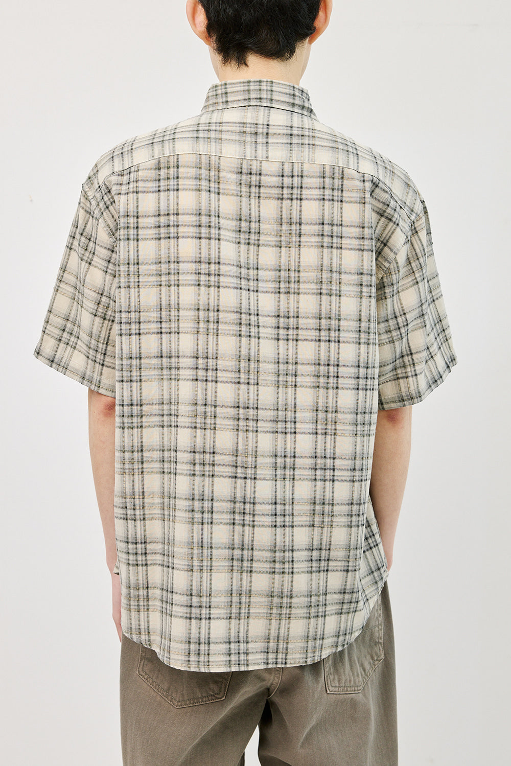 Hatchingroom - Arrow Shirt Over Dyed Check (Butter) product image 14 | TRAB K-Fashion Australia