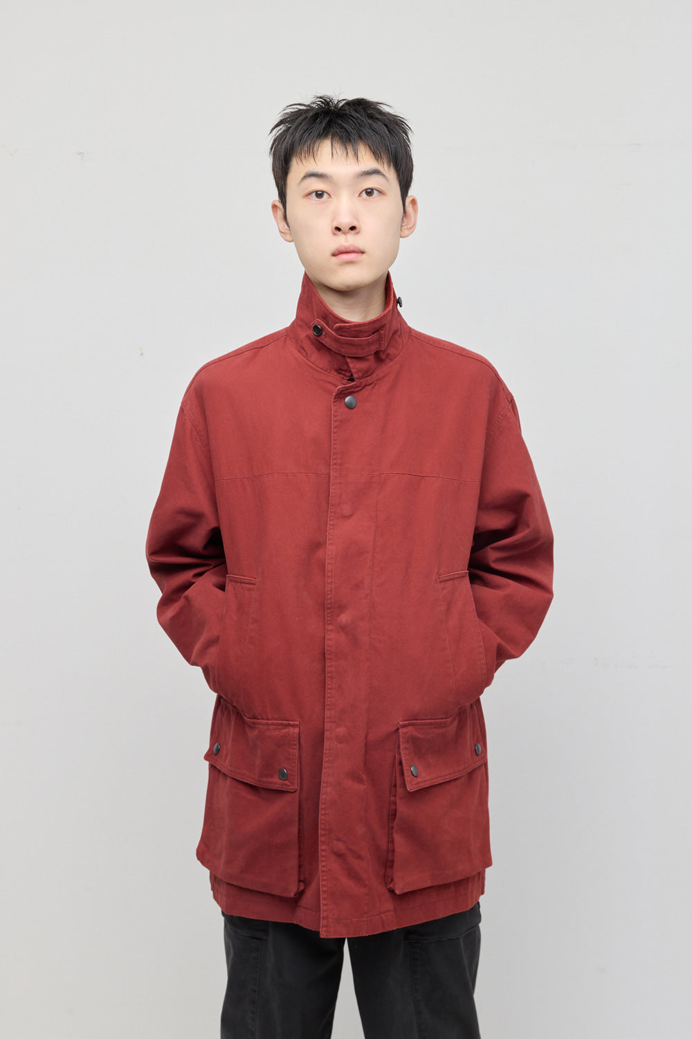 Hatchingroom - Canvas Work Parka (Dark Red) product image 15 | TRAB K-Fashion Australia