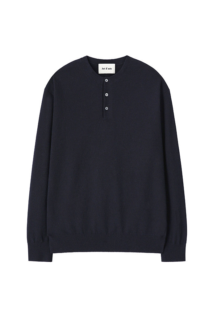 Art if acts - Henley Sweater (Dark Navy) product image 5 | TRAB K-Fashion Australia