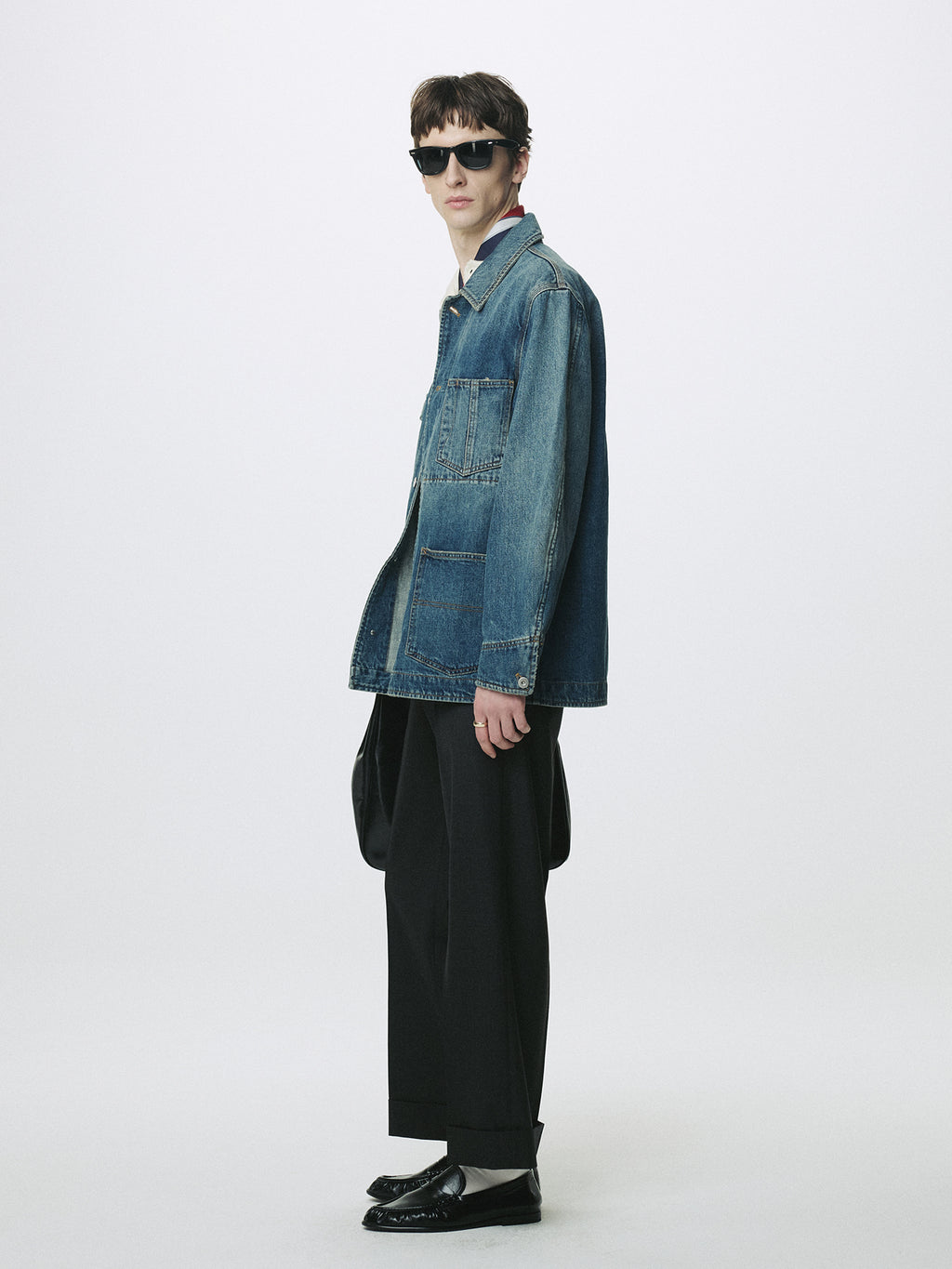 Tonywack - Garment Washed Denim Chore Jacket (Washed Blue) product image 2 | TRAB K-Fashion Australia