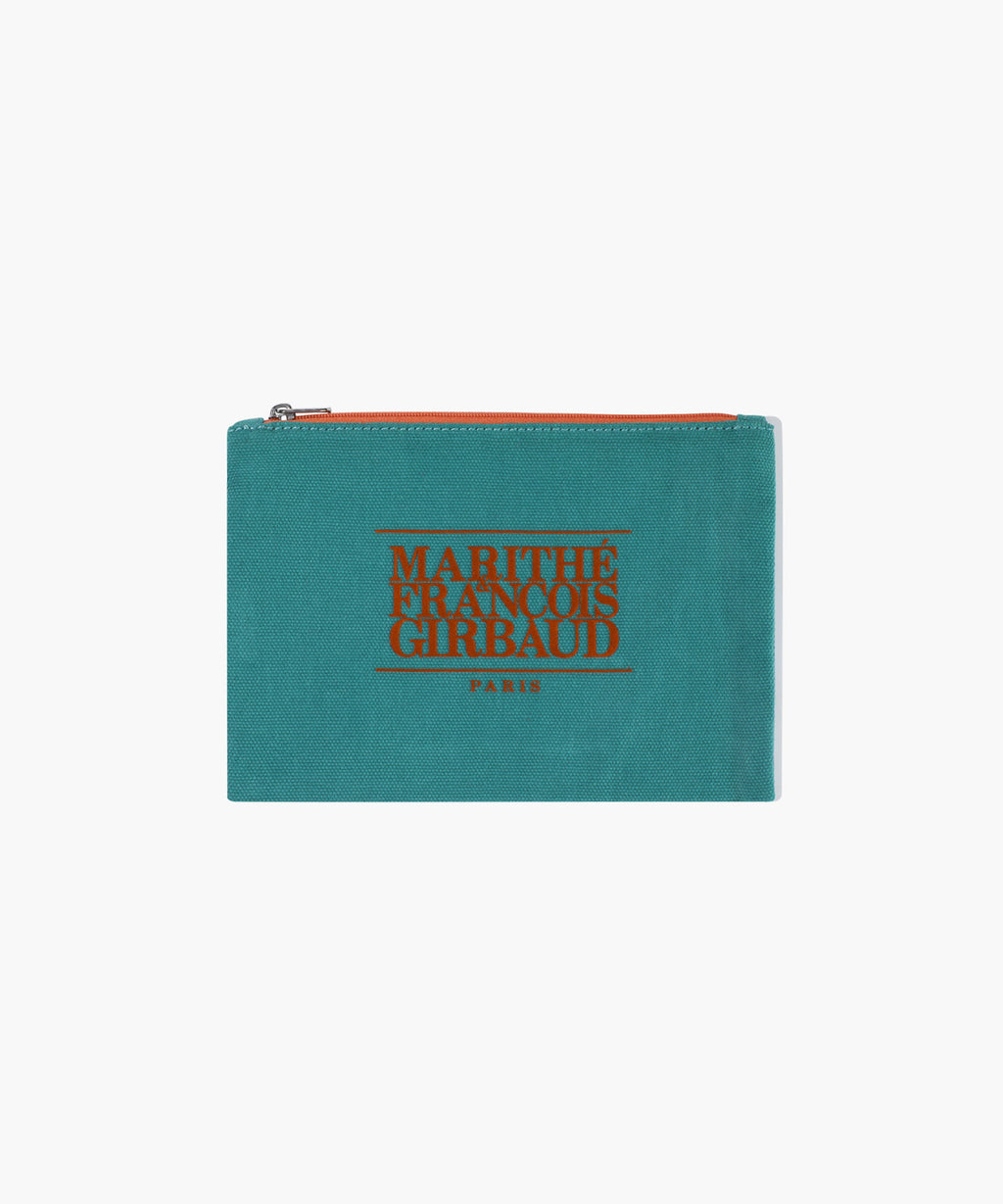 Marithe & Francois Girbaud - Classic Logo Color Cotton Pouch (Teal) product image 5 | TRAB K-Fashion Australia