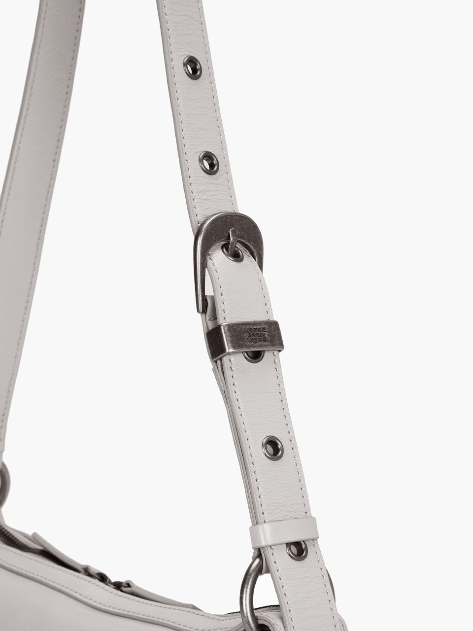 Marge Sherwood - Outpocket Hobo Mini (Light Grey Glossy Plain) product image 8 | TRAB K-Fashion Australia