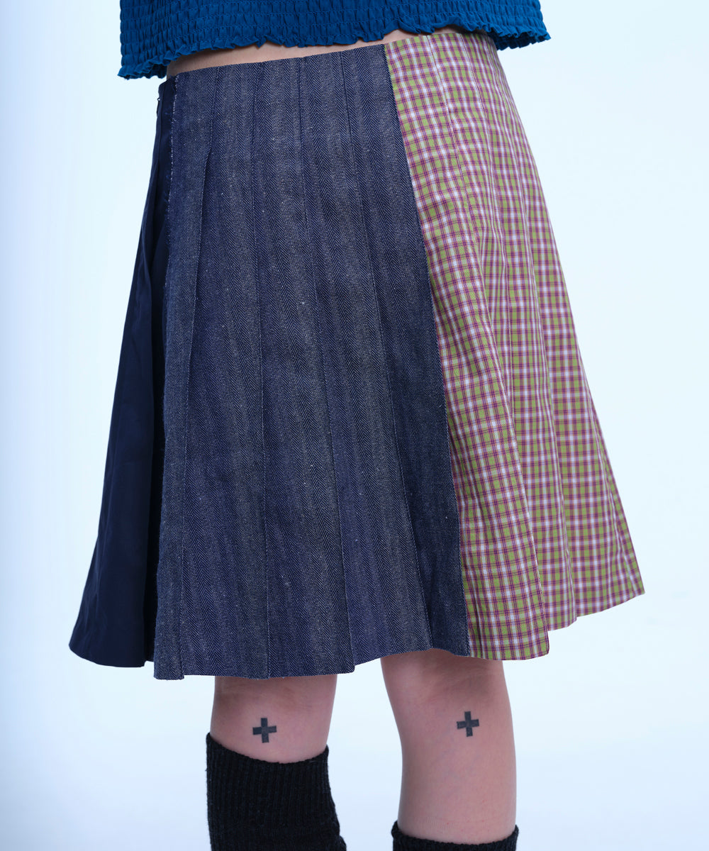 Coyseio - Triple Layer Pleated Skirt (Navy) product image 6 | TRAB K-Fashion Australia