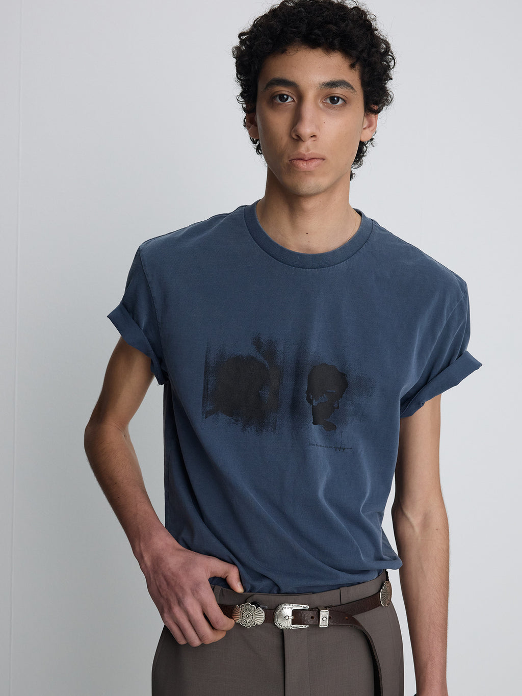Tonywack - Garment Dyed Profiled T-Shirt (Faded Purple Blue) product image 5 | TRAB K-Fashion Australia