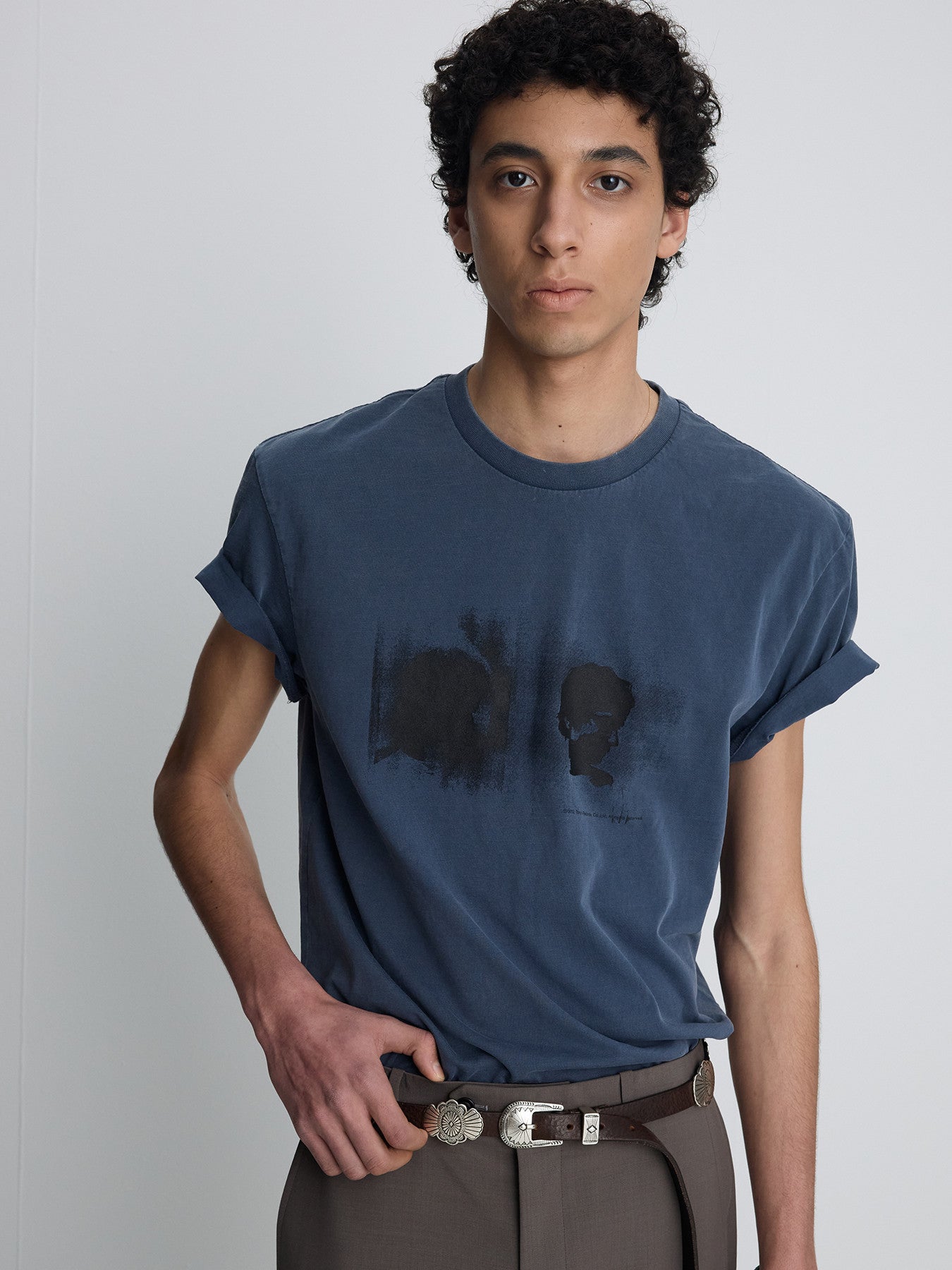 Tonywack - Garment Dyed Profiled T-Shirt (Faded Purple Blue) product image 5 | TRAB K-Fashion Australia