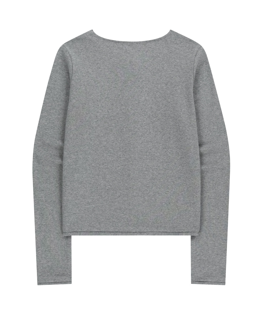 Coyseio - Raw Edge Cardigan (Melange Grey) product image 14 | TRAB K-Fashion Australia