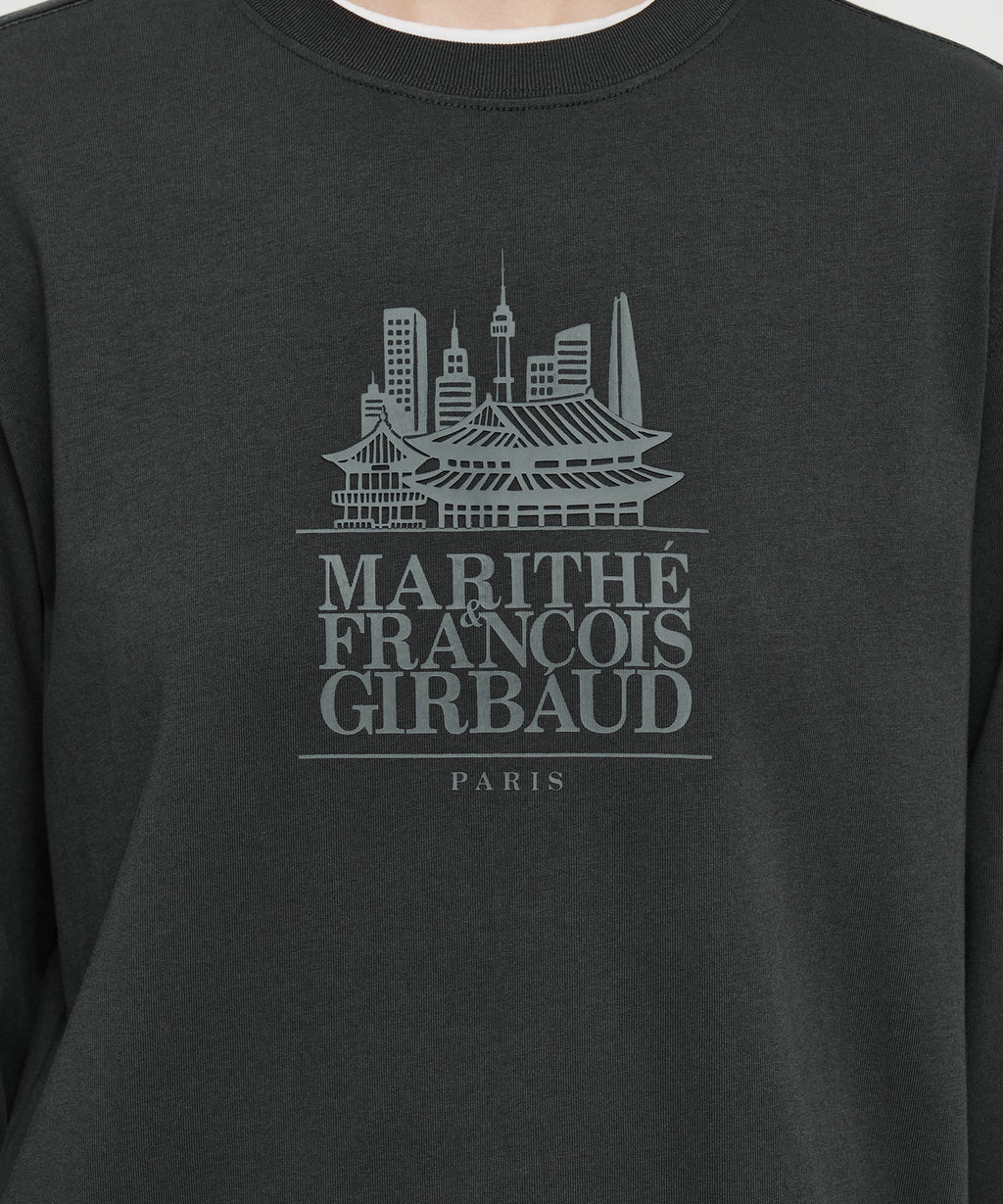 Marithe & Francois Girbaud - Seoul Exclusive Graphic Long Sleeve Tee (Charcoal) product image 4 | TRAB K-Fashion Australia