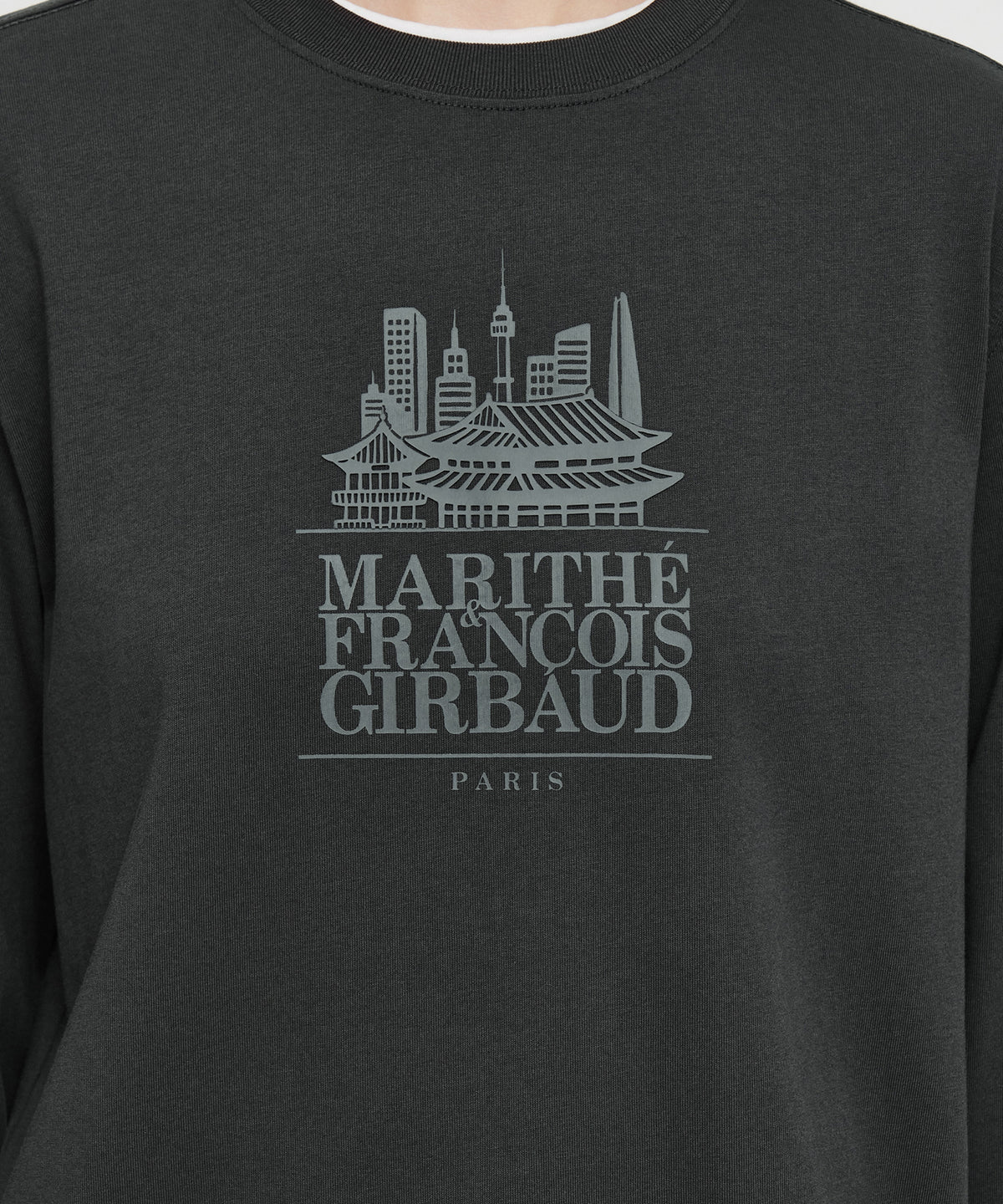 Marithe & Francois Girbaud - Seoul Exclusive Graphic Long Sleeve Tee (Charcoal) product image 4 | TRAB K-Fashion Australia