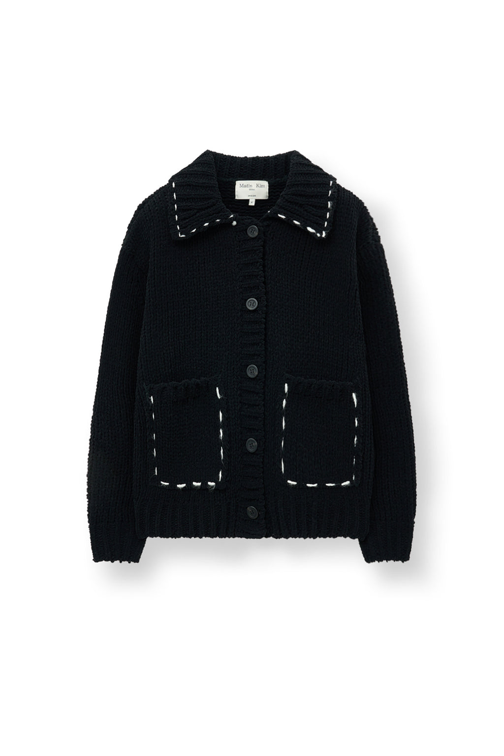 Matin Kim - Handmade Collar Knit Cardigan (Black) product image 10 | TRAB K-Fashion Australia