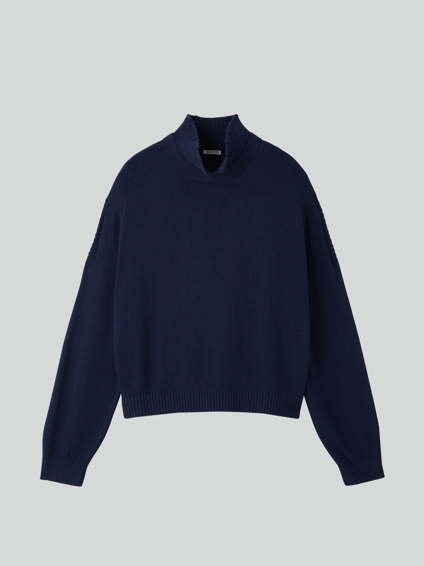 Recto - Waffle Collar Knit Top (Purple Blue) product image 1 | TRAB K-Fashion Australia