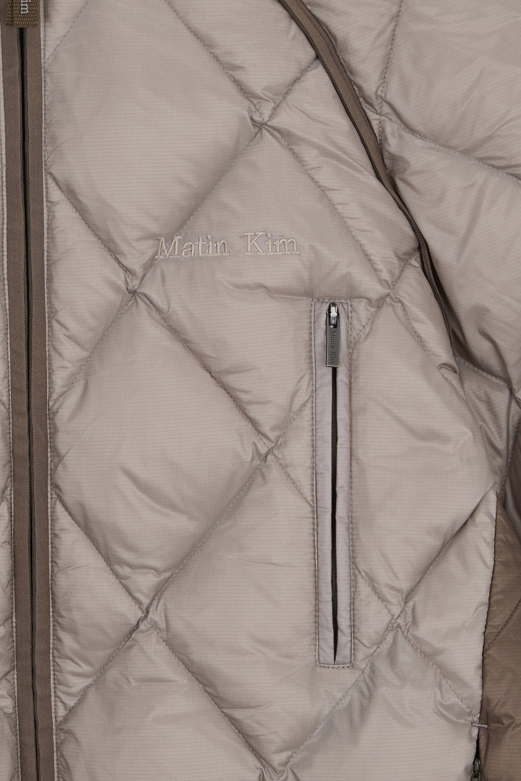 Matin Kim - Quilting Hoody Lightweight Jumper (down Blended) (Beige) product image 3 | TRAB K-Fashion Australia