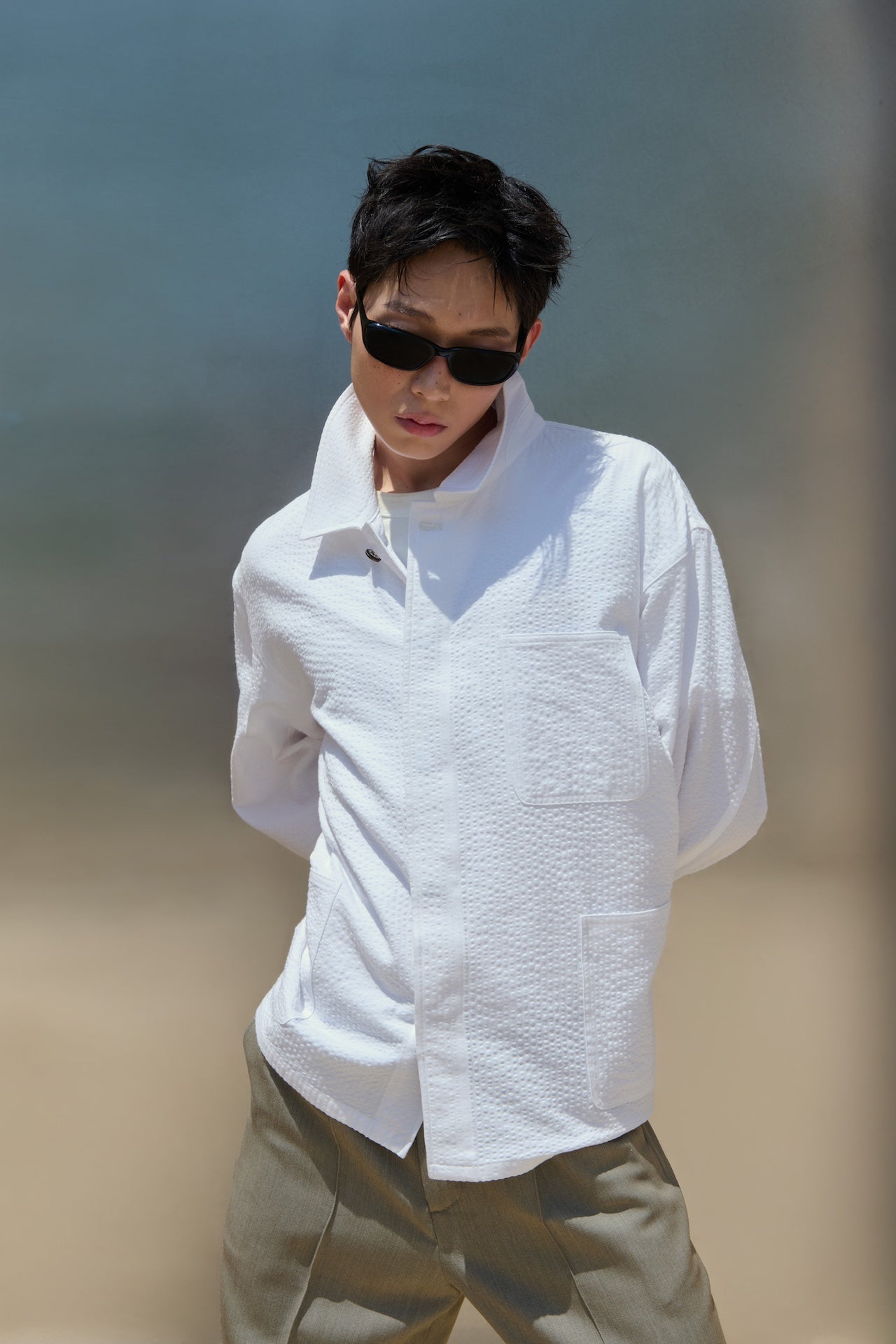 STU - Seersucker Jacket (White) product image 15 | TRAB K-Fashion Australia
