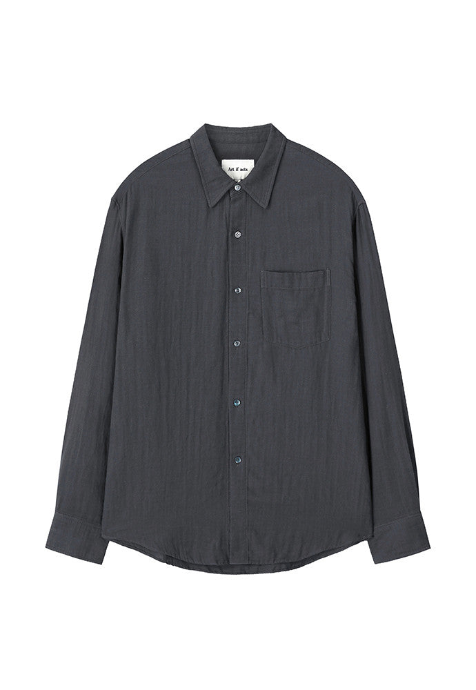 Art if acts - Washed Gauze Shirt (Charcoal) product image 7 | TRAB K-Fashion Australia