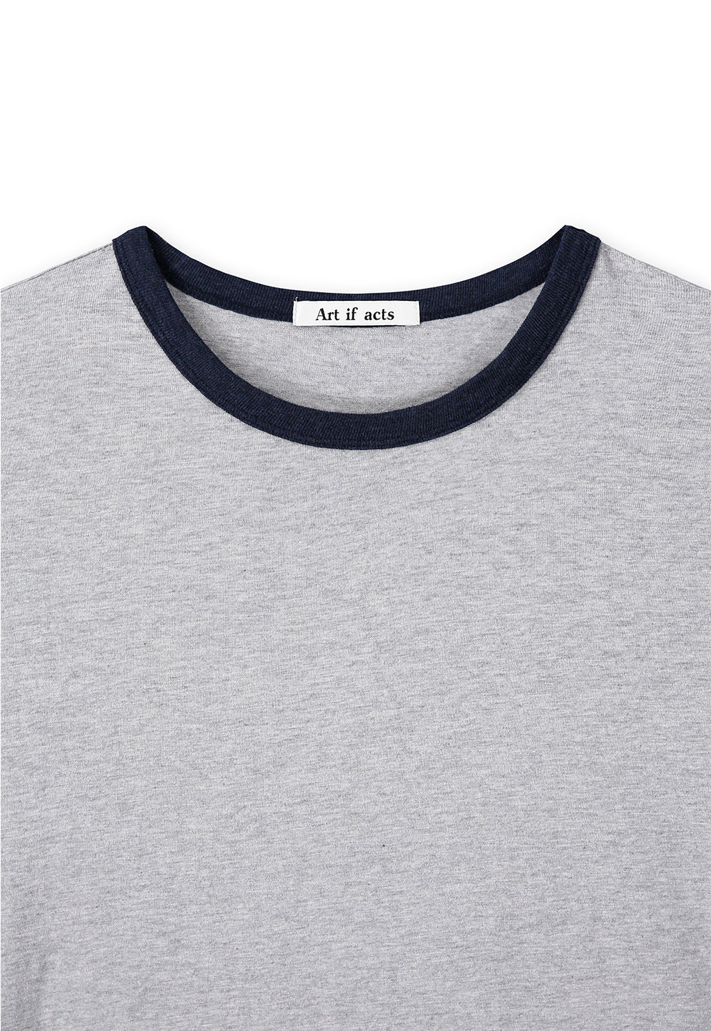 Art if acts - Slub Ringer Tee (Melange Grey/Navy) product image 8 | TRAB K-Fashion Australia