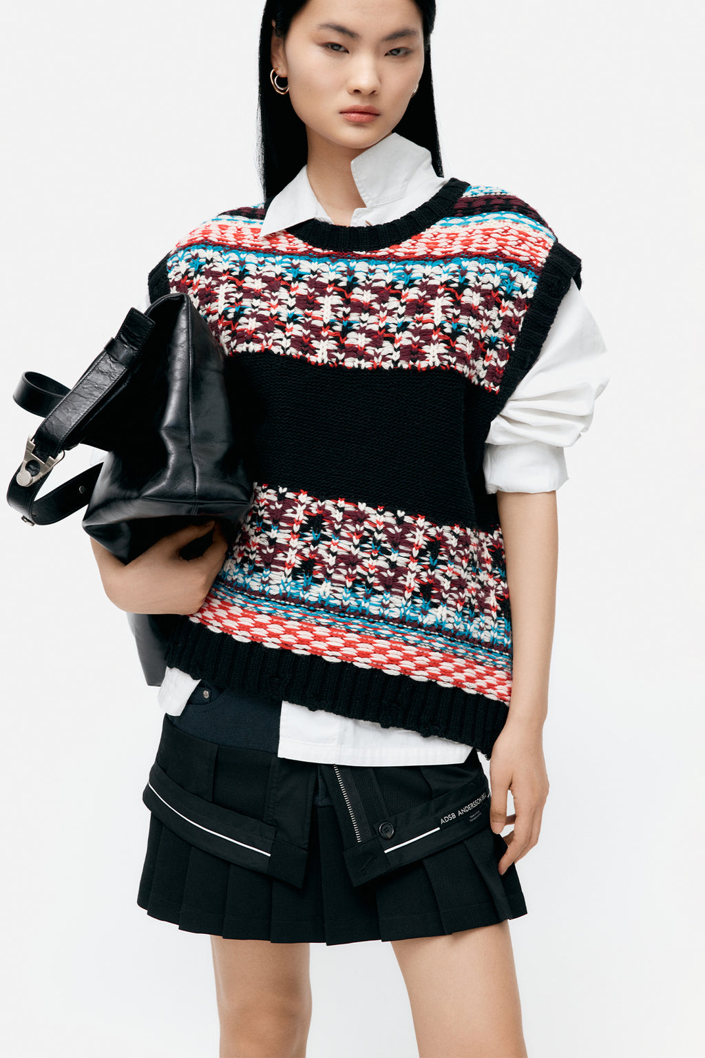 Andersson Bell - Unisex Nordic Crewneck Vest (Black) product image 8 | TRAB K-Fashion Australia