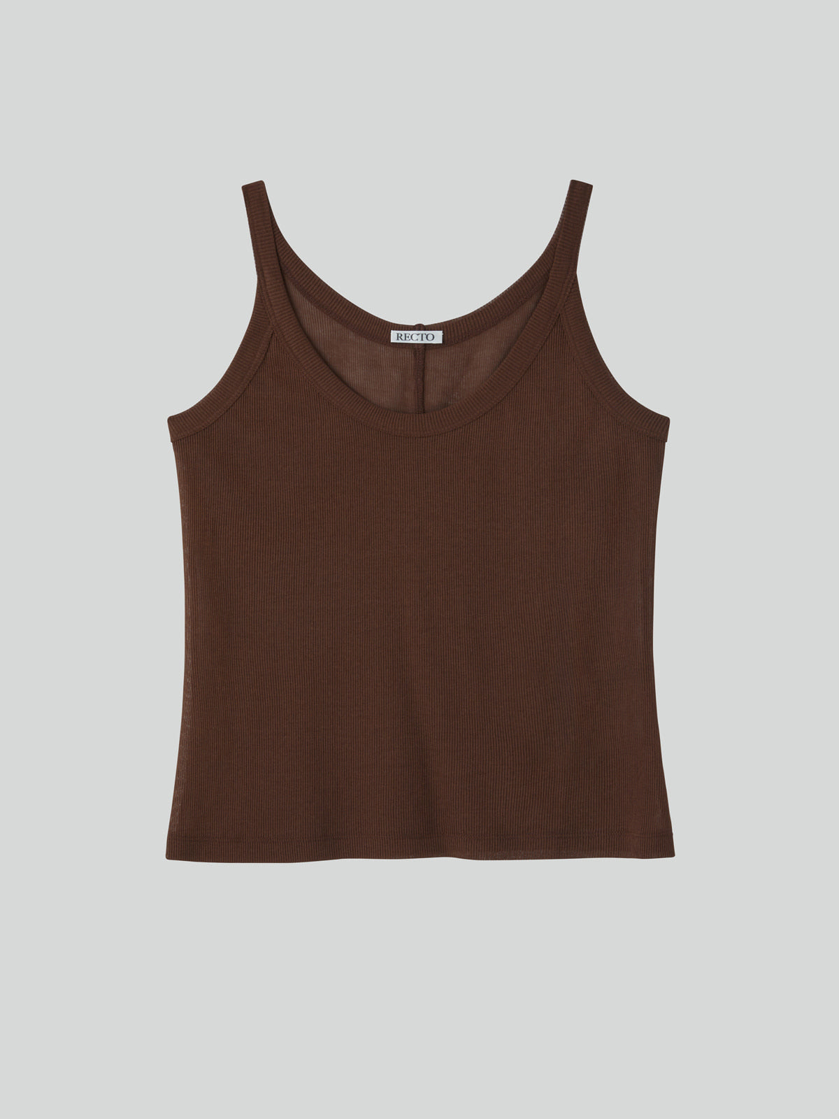 Recto - Sheer Jersey Tank Top (Red Brown) product image 3 | TRAB K-Fashion Australia