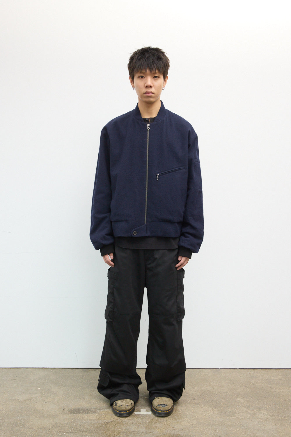 Hatchingroom - Hairy Bomber Jacket Dark (Navy) product image 12 | TRAB K-Fashion Australia