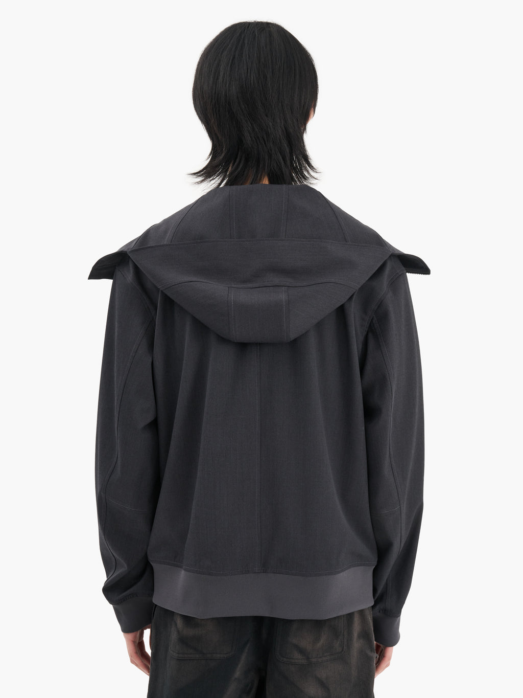 Jiyong Kim - Hooded Zip-Up Jacket (Grey) product image 3 | TRAB K-Fashion Australia