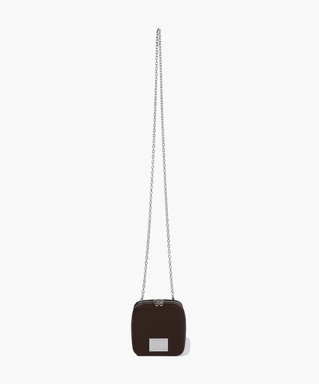 Marithe & Francois Girbaud - Classic Logo Chain Zip Wallet (Dark Brown) product image 1 | TRAB K-Fashion Australia