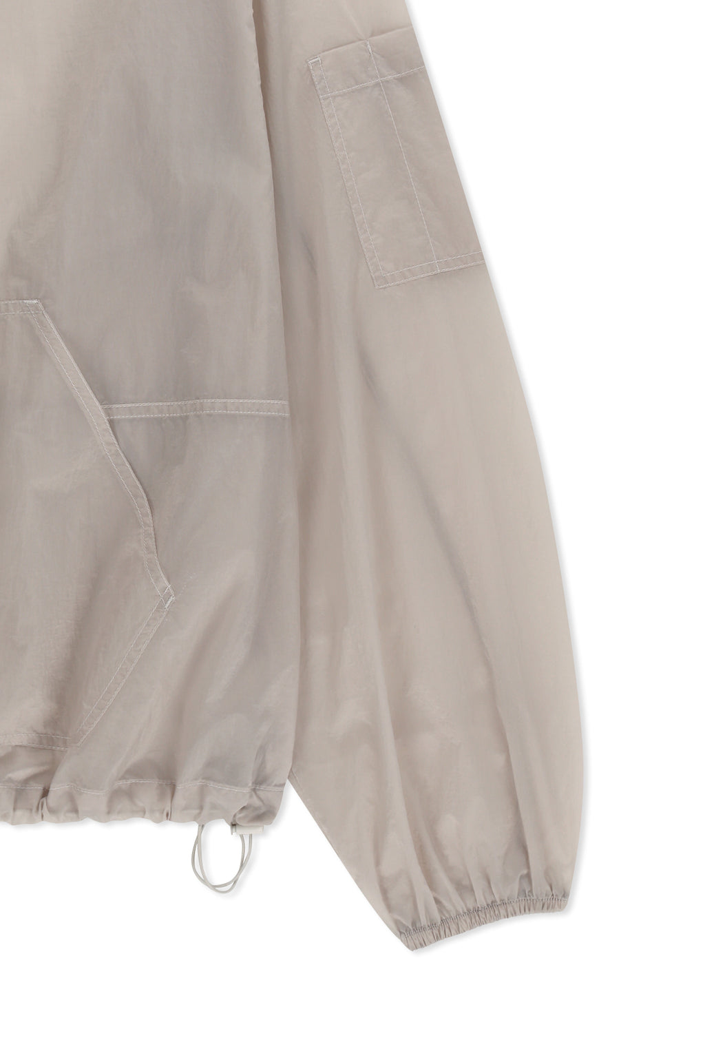 Matin Kim - Back Logo Hoody Windbreaker (Light Grey) product image 5 | TRAB K-Fashion Australia