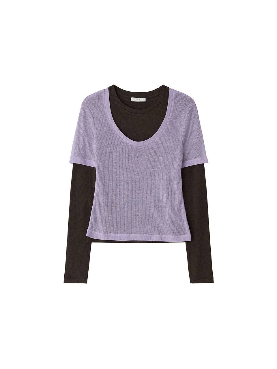 Kijun - Layered Jersey Top (Lavender) product image 8 | TRAB K-Fashion Australia