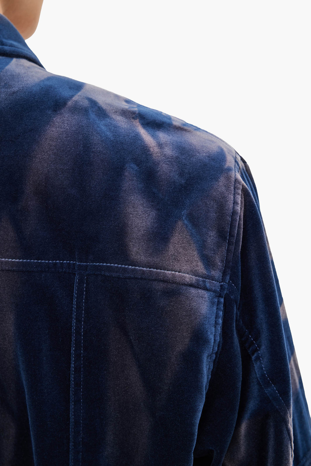 Jiyong Kim - Sun-Bleached Velvet Trucker Jacket (Blue) product image 6 | TRAB K-Fashion Australia