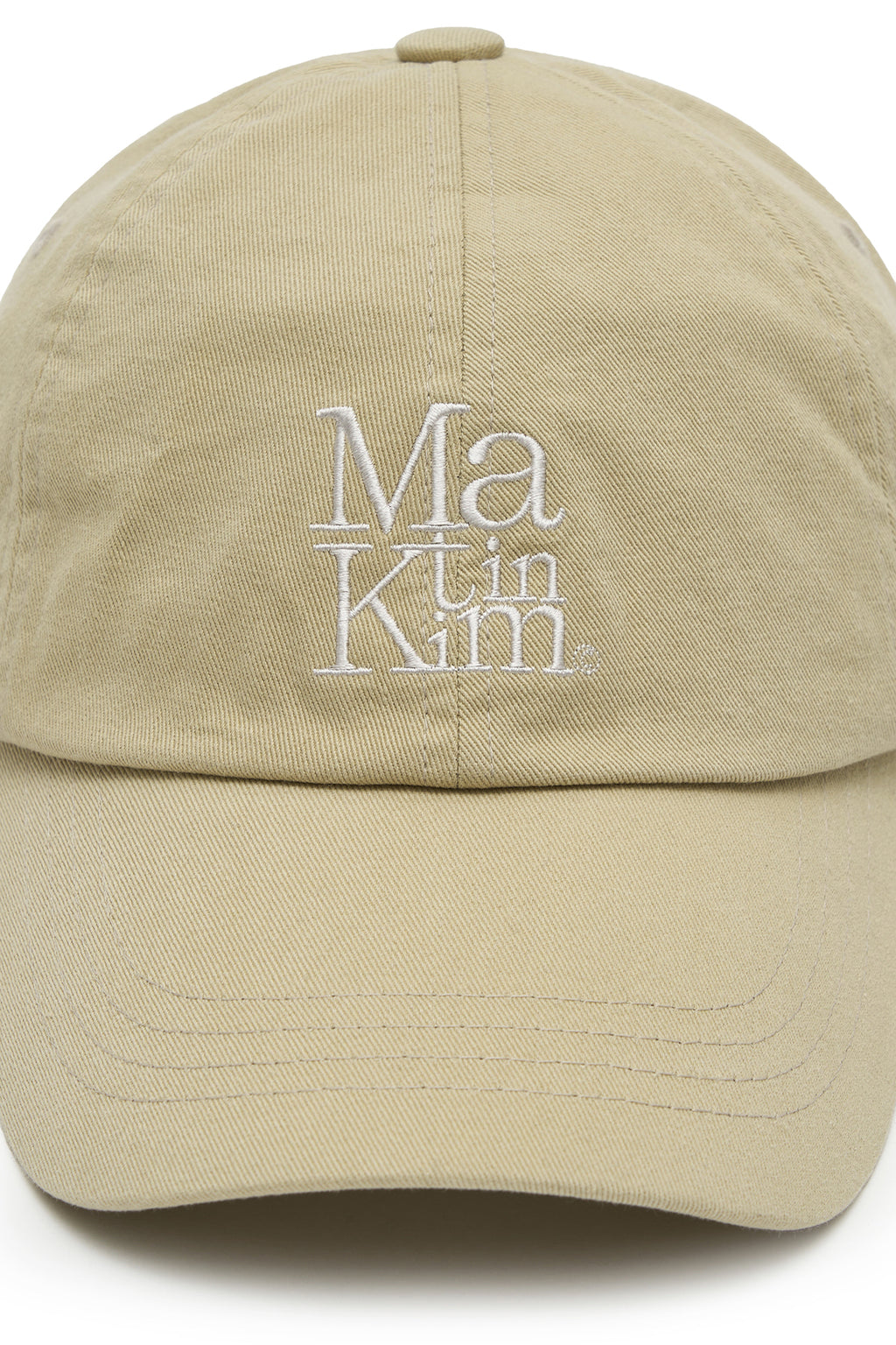 Matin Kim - Matin Block Logo Ball Cap (Beige) product image 4 | TRAB K-Fashion Australia