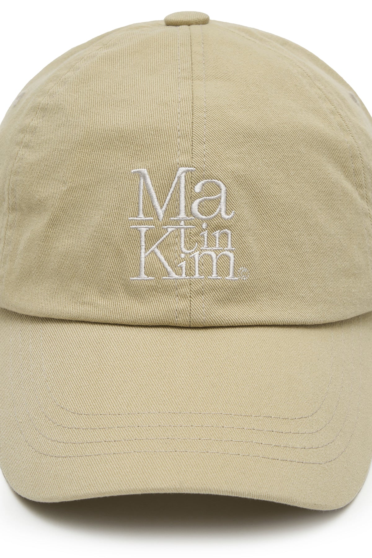Matin Kim - Matin Block Logo Ball Cap (Beige) product image 4 | TRAB K-Fashion Australia