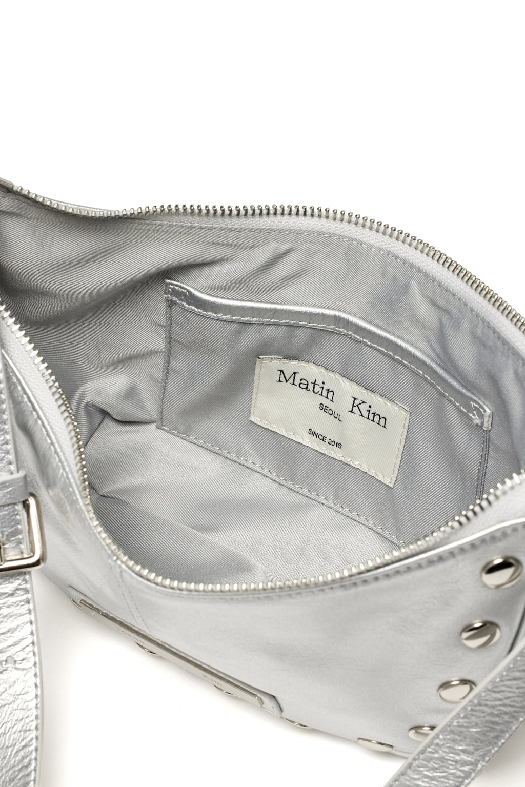 Matin Kim - Stud Leather Shoulder Bag (Silver) product image 4 | TRAB K-Fashion Australia