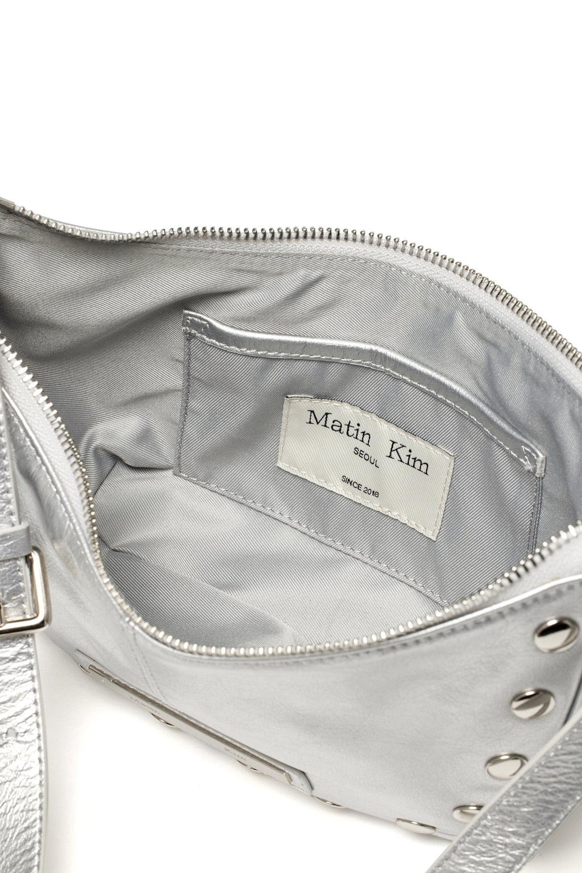 Matin Kim - Stud Leather Shoulder Bag (Silver) product image 4 | TRAB K-Fashion Australia