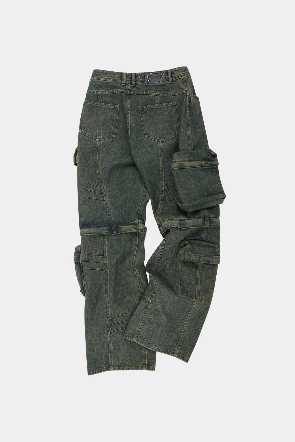 Andersson Bell - Cargo Coated Wide-Leg Jeans (Army Green) product image 8 | TRAB K-Fashion Australia