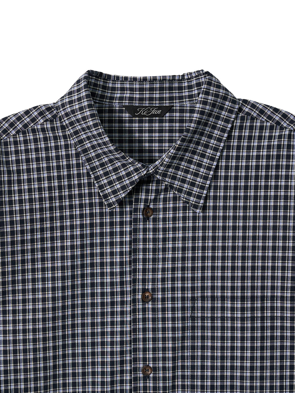 Kijun - Soft Check Shirt (Blue) product image 10 | TRAB K-Fashion Australia