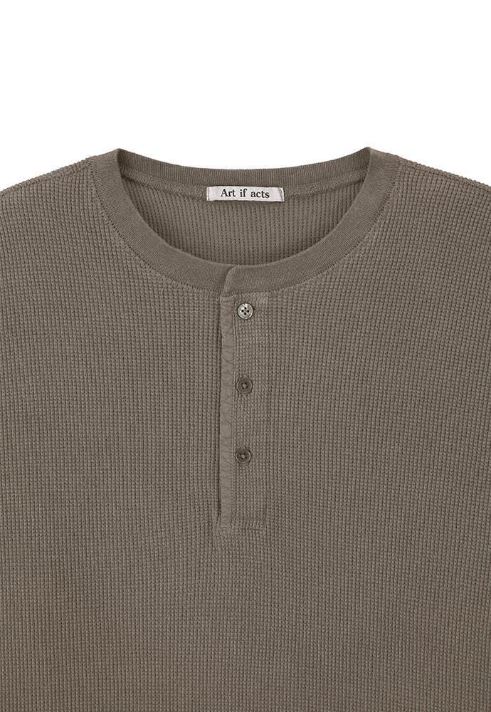 Art if acts - Garment Dyed Waffle Henley (Mud Brown) product image 8 | TRAB K-Fashion Australia